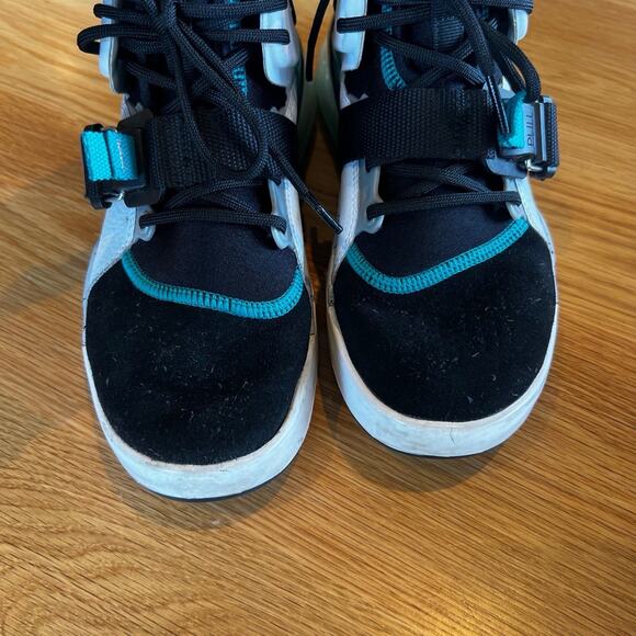 Nike YOUTH Air Force Command 270 Sneakers Black White Teal High Top 5.5Y - Picture 3 of 8